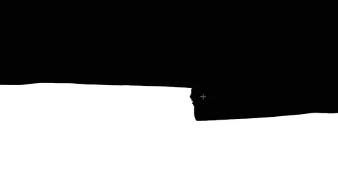 Black transition on white bg black brush Stock Footage 315427643
