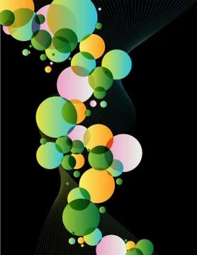 Black transparent bubbles Stock Illustration