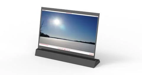Black Transparent Computer Screen Stock Illustration