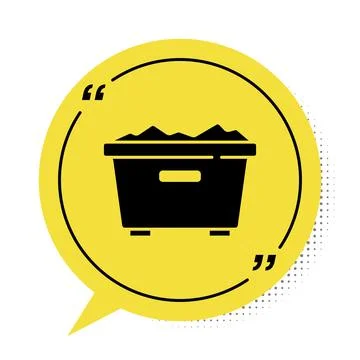Black Trash can icon isolated on white background. Garbage bin sign. Recycle Stock Illustration