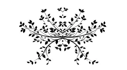 Black tree branches illustration for wallpaper Stock Illustration