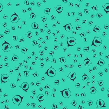 Black Tree icon isolated seamless pattern on green background. Forest symbol Illustrazione stock