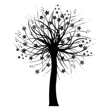 Black tree Stock Illustration