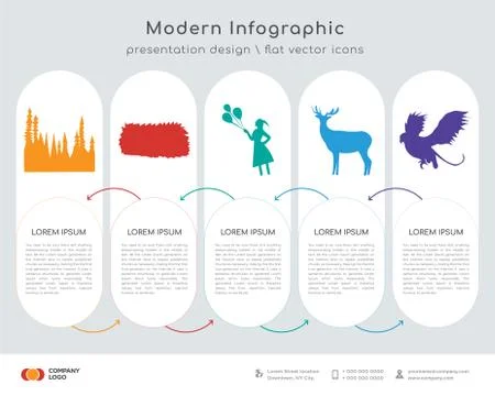 Black tree infographics design Stock Illustration
