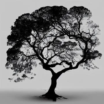 Black tree of live icon on white background Stock Illustration