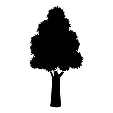 Black tree silhouette trunk stem high plant 스톡 일러스트