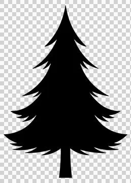 Black-tree-silhouette-without-background Stock Illustration