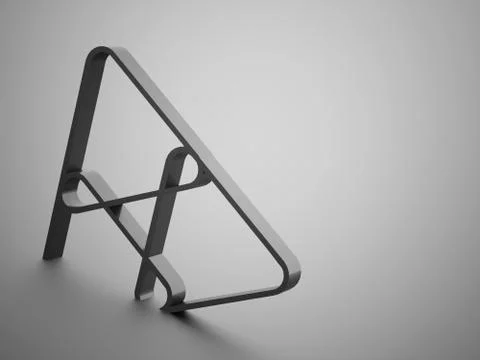 Black triangle concept rendered Stock Illustration