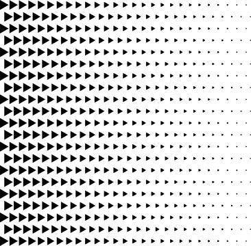 Black Triangle Halftone Pattern Vector, Abstract Geometric Gradient Backgro.. Stock Illustration