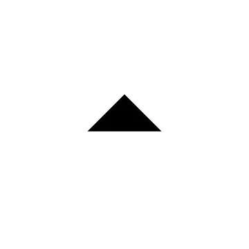 Black triangle icon isolated on a transparent background Stock Illustration