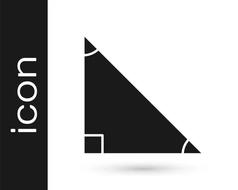 Black Triangle math icon isolated on white background. Vector Illustrazione stock