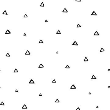 Black triangle pattern on white background イラスト素材