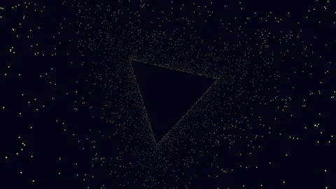 Black triangle with triangular pattern of white dots Stock Footage 279724024