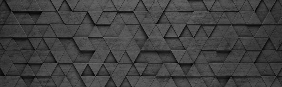 Black Triangles 3D Pattern Background Stock Illustration