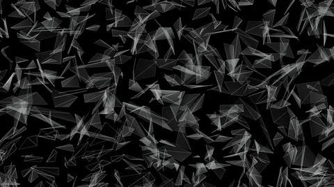 Black triangles move slowly against a white background. fractal background Stock Footage 82471222