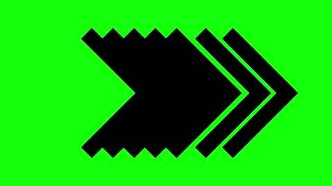 Black triangular arrow green Video stock 244709336