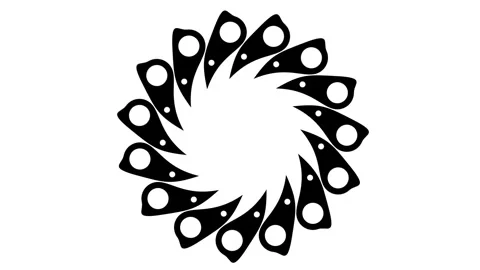 Black Tribal Leaf Wreath Ring Stock Footage 340305840