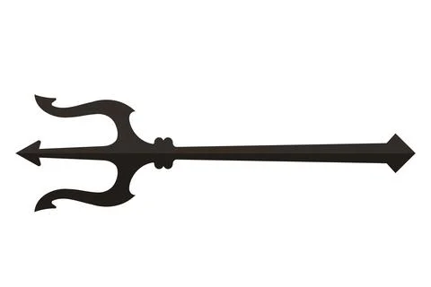 Black trident icon. Stock-Illustration