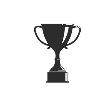 Black trophy icon vector illustration design template Stock Illustration