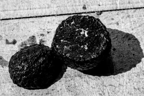 Black truffle isolated Foto stock