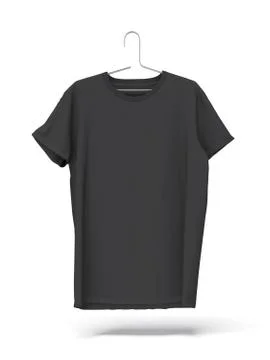 Black tshirt on hanger Illustration