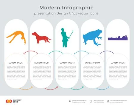 Black tumbling infographics design Stock Illustration
