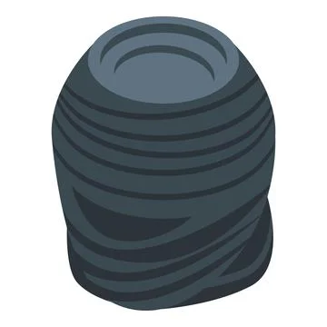 Black turban icon isometric vector. Arab man Stock Illustration