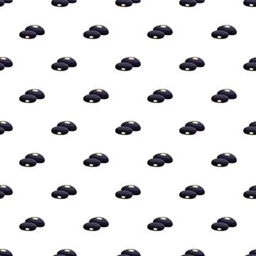 Black turtle beans forming a seamless pattern Stock Illustration