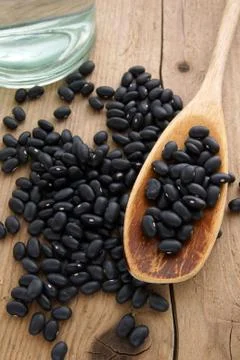 Black turtle beans Stock Photos