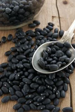 Black turtle beans Stock Photos