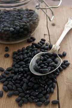 Black turtle beans Stock Photos