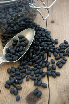 Black turtle beans Stock Photos