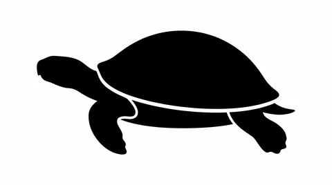 Black Turtle Silhouette Illustration Illustration