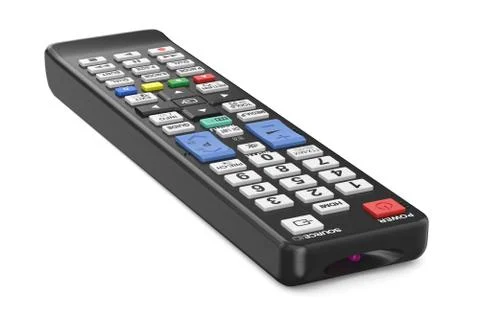 Black TV remote control Illustrazione stock