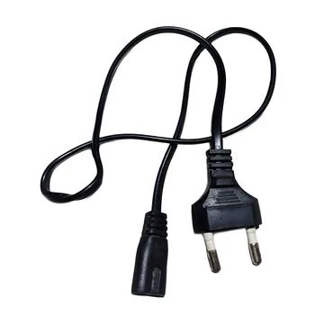 Black Two Pin Power Cable 스톡 사진