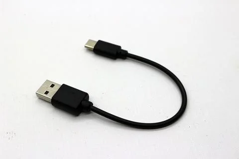 Black type c data cable Foto stock
