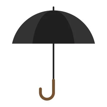 Black umbrella clip art vector illustration イラスト素材