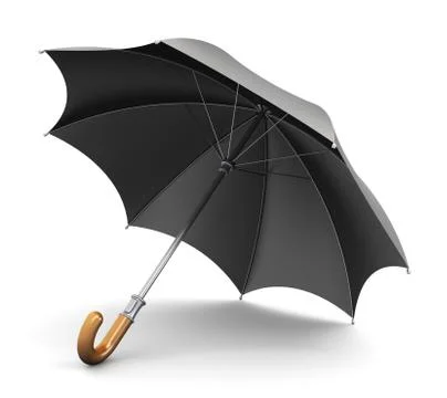 Black umbrella Illustrazione stock