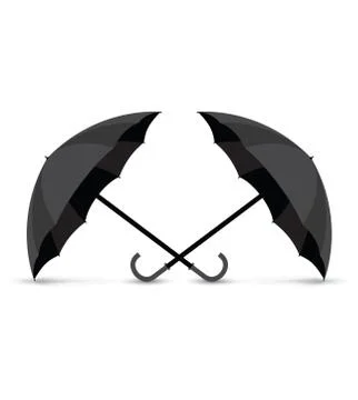Black umbrella 스톡 일러스트