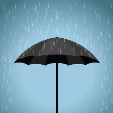 Black umbrella Stock Illustration