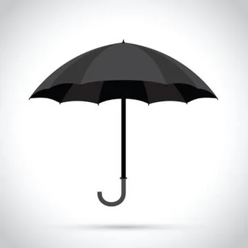 Black umbrella 스톡 일러스트