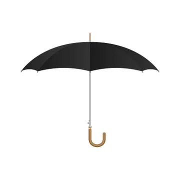 Black umbrella set vector illustration isolated Stock Illustration