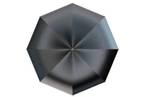 Black umbrella top view Stock Illustration