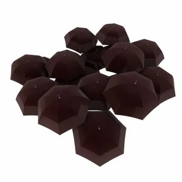 Black umbrellas Stock Illustration