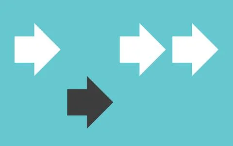Black unique fast arrow Stock Illustration