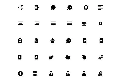 Black Universal Website Icons Stock Illustration