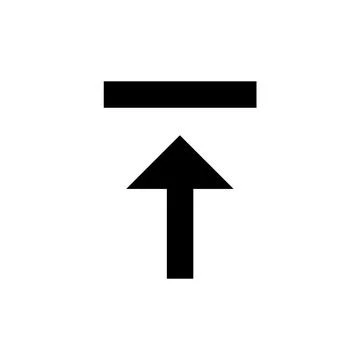 Black upload icon with arrow pointing up isolated on transparent background Stock Illustration