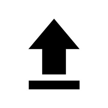 Black upload icon isolated Illustrazione stock