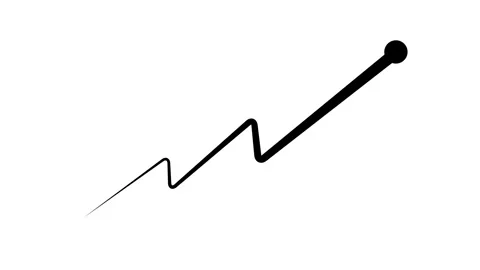 Black upward trending graph line with circle target point. Business growth .. Stock Footage 340528613
