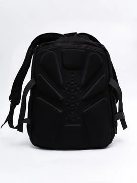 Black urban backpack on white background Stock Photos